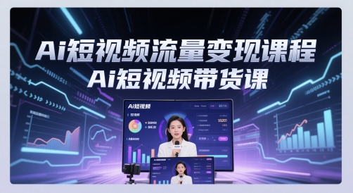 Ai短视频流量变现课程，Ai短视频带货课-21资源库