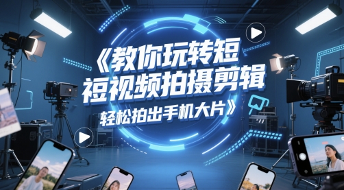 教你玩转短视频拍摄剪辑，轻松拍出手机大片-21资源库