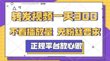 转发视频一天3张+，正规平台放心做，不看播放量，不看粉丝量，一个任务几分钟完成【揭秘】-21资源库