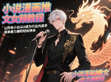 小说漫画推文女频教程，让所有小白从0成为行业内高手，简单暴力兼职轻松挣米-21资源库