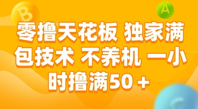 零撸天花板，独家满包技术 不养机 一小时撸满50+【揭秘】-21资源库