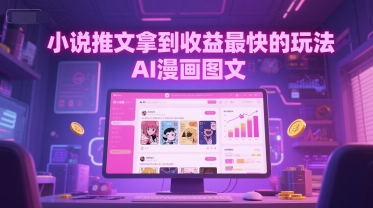小说推文拿到收益最快的玩法，AI漫画图文-21资源库