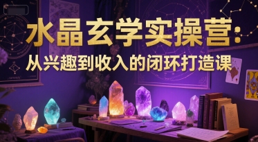 水晶玄学实操营：从兴趣到收入的闭环打造课-21资源库