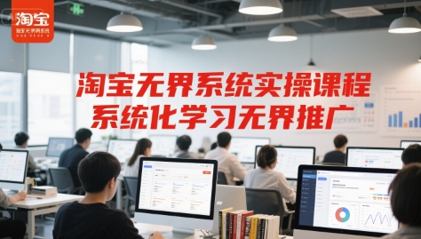 淘宝无界系统实操课程，系统化学习无界推广-21资源库