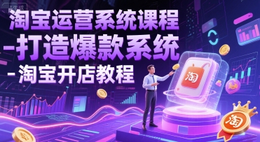 淘宝运营系统课程-打造爆款系统-淘宝开店教程-21资源库