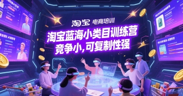 淘宝蓝海小类目训练营， 竞争小，可复制性强-21资源库
