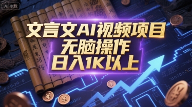 文言文AI视频项目，无脑操作，日入1K以上-21资源库