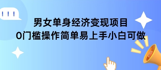 女单身经济项目变现周期长可复购率高日入1k+-21资源库