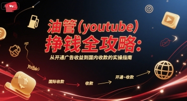 油管(youtube)挣钱全攻略：从开通广告收益到国内收款的实操指南-21资源库