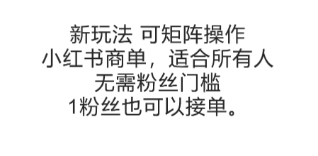 可矩阵操作，小红书商单新玩法，适合所有人，无需粉丝门槛，1粉丝也可以接单-21资源库