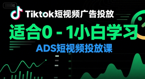 Tiktok短视频广告投放，适合0-1小白学习ADS短视频投放课-21资源库
