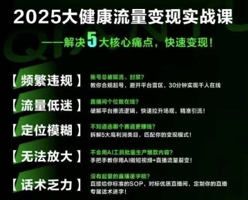 大健康流量全域新增长8.0，三月底线下课视频，大健康万亿蓝海，从类目突围到模式迭代-21资源库