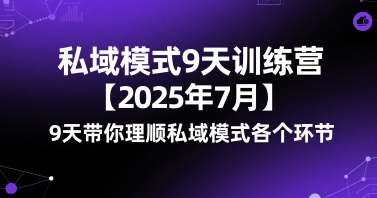 私域模式9天训练营【2025年7月】​9天带你理顺私域模式各个环节-21资源库