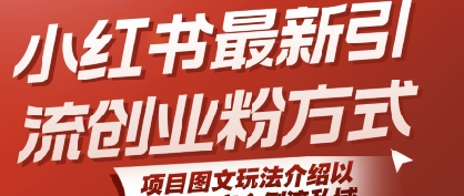 小红书最新引流创业粉方式，项目图文玩法介绍以及如何安全倒流私域-21资源库