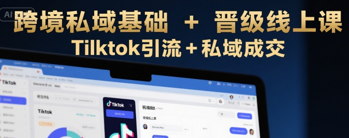 跨境私域基础+晋级线上课，Tilktok引流+私域成交-21资源库