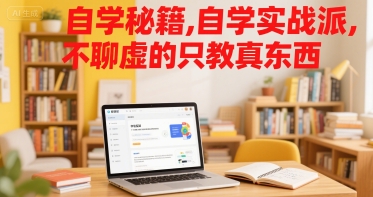 自学秘籍，自学实战派，不聊虚的只教真东西-21资源库