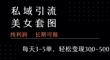 私域卖套图每天3-5单   每单利润99-2张+-21资源库