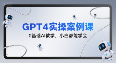 GPT4实操案例课，0基础AI教学，小白都能学会-21资源库