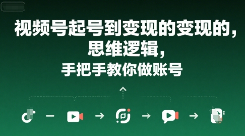 视频号起号到变现的思维逻辑，手把手教你做账号-21资源库