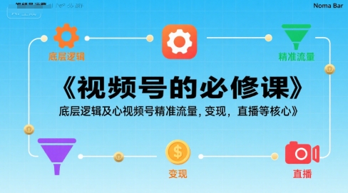 视频号的必修课，视频号的底层逻辑及核心视频号精准流量，变现，直播等核心-21资源库
