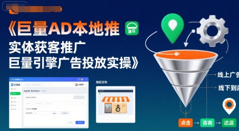 巨量AD本地推实体获客推广，巨量引擎广告投放实操-21资源库