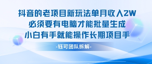 老项目新玩法单月收入2W小白有手就能操作长期项目-21资源库
