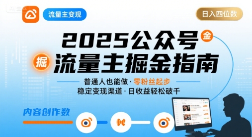 公众号流量主变现项目2025，普通人也能通过这个项目日入四位数-21资源库