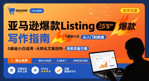 亚马逊爆款Listing写作方法，亚马逊0基础小白也能写爆款自带流量的Listing-21资源库