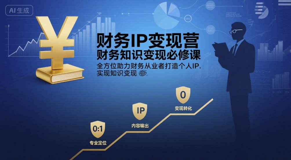 财务IP变现营，财务知识变现必修课，全方位助力财务从业者打造个人IP，实现知识变现-21资源库