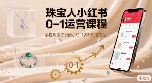 珠宝人小红书0-1运营课程，掌握珠宝行业的小红书多种账号玩法-21资源库