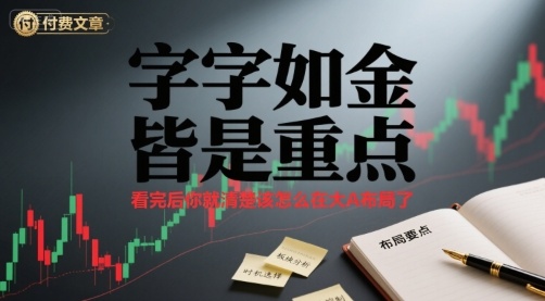付费文章：字字如金 皆是重点， 看完后 你就清楚该怎么在大A布局了-21资源库