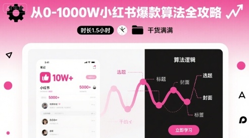 从0-1000W小红书爆款算法全攻略，时长1.5小时，干货满满-21资源库