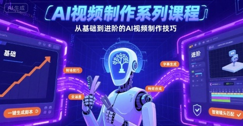 AI视频制作系列课程，从基础到进阶的AI视频制作技巧全涵盖-21资源库