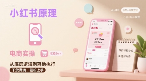小红书原理以及详细实操流程，小红书电商教程-21资源库
