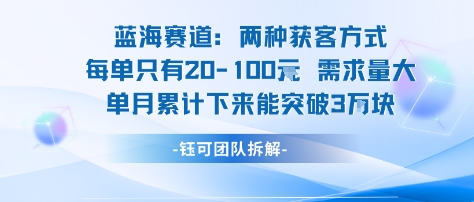 蓝海赛道：需求量大 单月累计下来能突破3W-21资源库