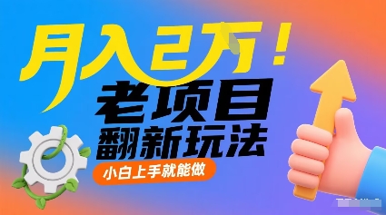 月入2W！老项目翻新玩法，小白上手就能做，非常容易上手-21资源库