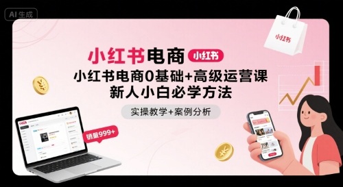 小红书电商0基础+高级运营课，新人小白必学方法，实操教学+案例分析-21资源库