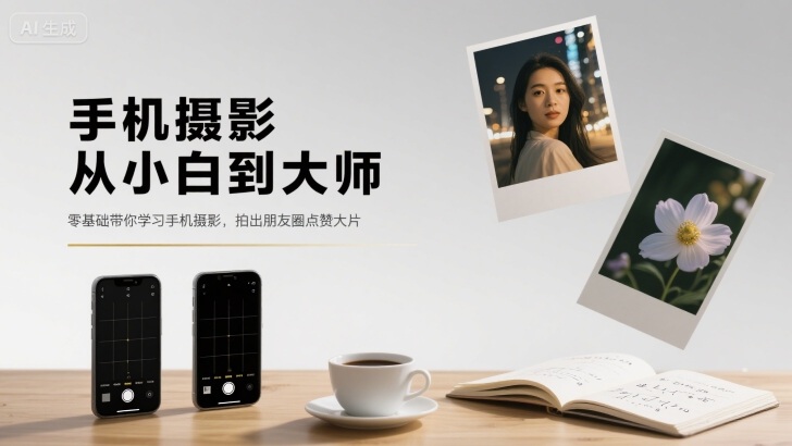 手机摄影从小白到大师，零基础带你学习手机摄影，拍出朋友圈点赞大片-21资源库
