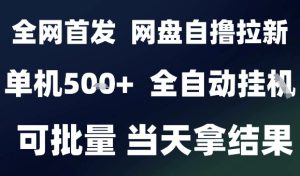 2025最新九月网盘自撸拉新，全自动运行，解放双手，日入5张+，小白可玩，批量操作【揭秘】-21资源库