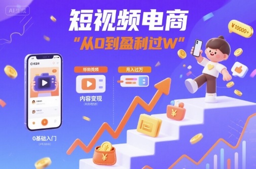 短视频电商：短视频变现从0到盈利过W-21资源库