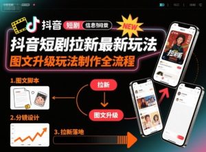 抖音短剧拉新最新玩法之图文升级玩法制作全流程，操作简单，0粉可做-21资源库