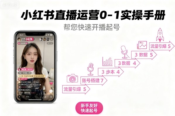 小红书直播运营0-1实操手册，帮您快速开播起号-21资源库