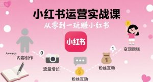 小红书运营实战课，从零到一玩賺小红书-21资源库