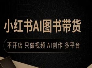 小红书AI图书带货，不开店，只做视频，AI创作，多平台-21资源库