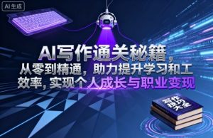 AI写作通关秘籍，从零到精通，助力提升学习和工作效率，实现个人成长与职业变现-21资源库