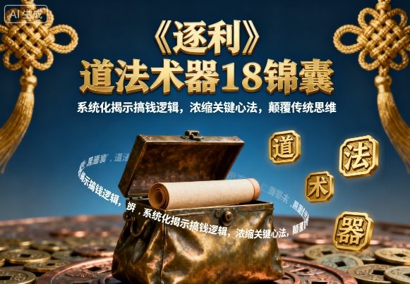 《逐利》道法术器18锦囊，系统化揭示搞钱逻辑，浓缩关键心法，颠覆传统思维-21资源库