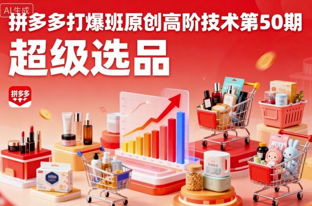 拼多多打爆班原创高阶技术第50期，超级选品-21资源库