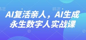 AI“复活”亲人，AI生成永生数字人实战课-21资源库