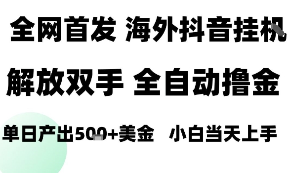 海外抖音无人直播，单日产出1.5k+，长期稳定，新手可玩，无脑操作【揭秘】-21资源库