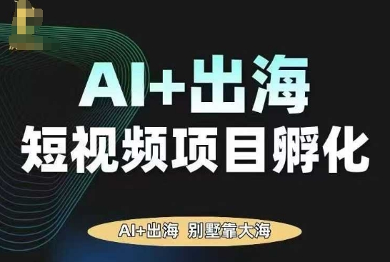 AI·TikTok AI+出海短视频项目孵化，陪你从0-1借助AI实现出海变现-21资源库